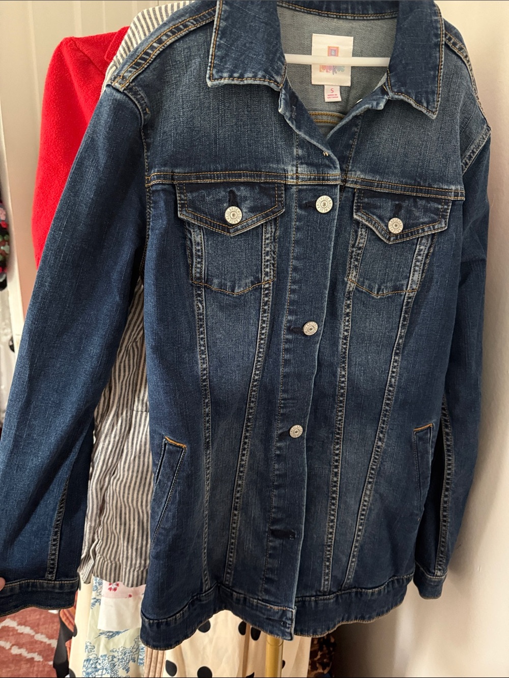 LuLaRoe Dark Blue Denim Jacket